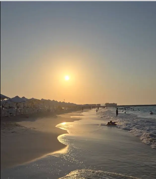 Sunset by the beach